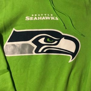 Large, action green Seattle Seahawks hoodie